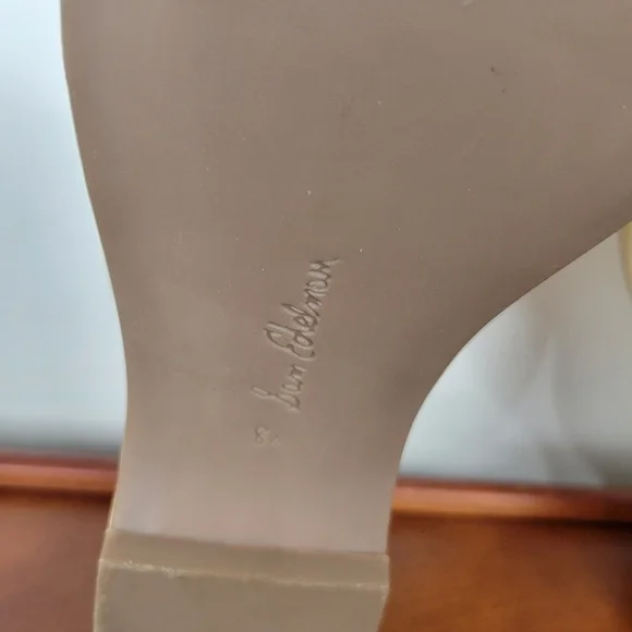 Sam Edelman Women's Yuki Em Gold Platform Wedge Shoes Size 8.5 - Picture 10 of 10